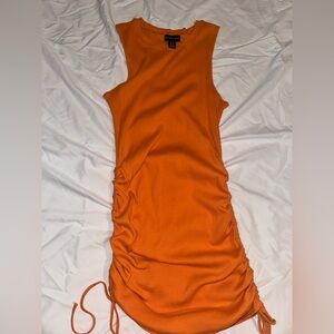 Streetwear Society Orange Ribbed Tank Dress